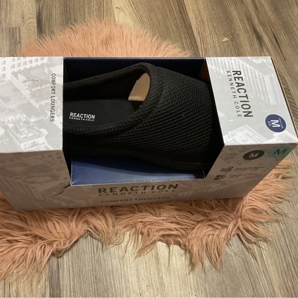 REACTION Kenneth Cole Black Men Slippers Size M NWB - Picture 3 of 8